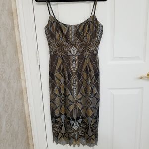 BCBGMaxAzria Gold Cocktail Dress Size 2 NWOT